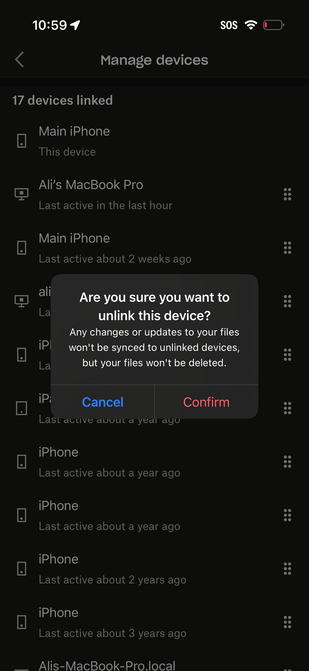dropbox modal screenshot
